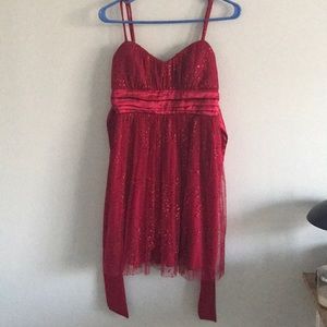 Red formal dress